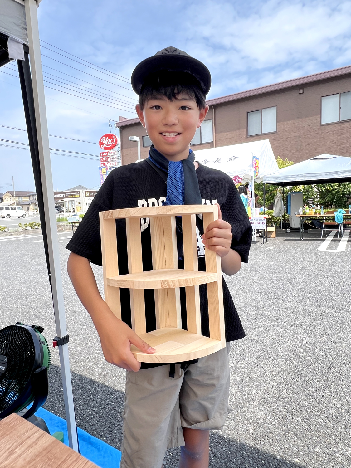 千種地区まちづくり協議会主催「千種夏祭り」にて親子木工教室を行いました